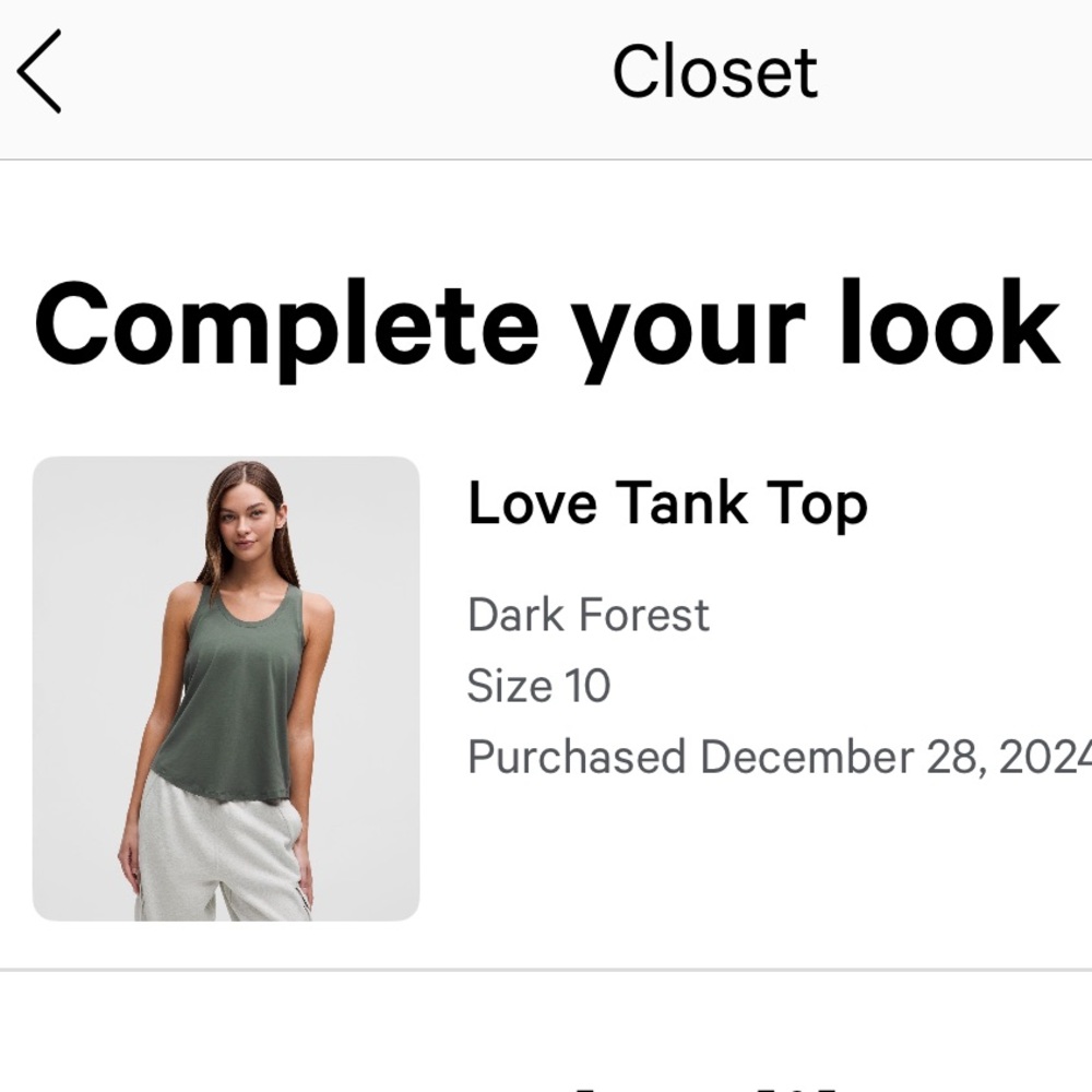 Lululemon Love tank top - Picture 3 of 3
